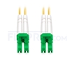 Picture of 3m (10ft) LC APC to LC APC Duplex 3.0mm PVC (OFNR) 9/125 Single Mode Fiber Patch Cable