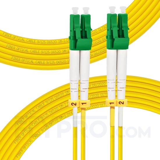 Picture of 15m (49ft) LC APC to LC APC Duplex 3.0mm PVC (OFNR) 9/125 Single Mode Fiber Patch Cable