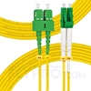 Picture of 10m (33ft) LC APC to SC APC Duplex 3.0mm PVC (OFNR) 9/125 Single Mode Fiber Patch Cable