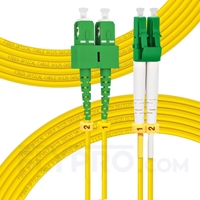 10m (33ft) LC APC to SC APC Duplex 3.0mm PVC (OFNR) 9/125 Single Mode Fiber Patch Cable