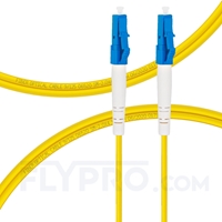 2m (7ft) LC UPC to LC UPC Simplex OS2 Single Mode PVC (OFNR) 2.0mm Fiber Optic Patch Cable