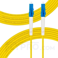 Picture of 15m (49ft) LC UPC to LC UPC Simplex OS2 Single Mode PVC (OFNR) 2.0mm Fiber Optic Patch Cable