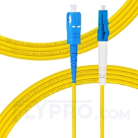  كابل توصيل فايبر أحادي 5 متر (16 قدم) LC UPC to SC UPC Simplex OS2 Single Mode PVC (OFNR) 2.0mm 