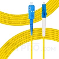 LWL-Patchkabel, 15m (49ft) LC UPC auf SC UPC Simplex OS2 Singlemode PVC (OFNR) 2.0mm