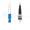 Picture of 1m (3ft) LC UPC to ST UPC Simplex OS2 Single Mode PVC (OFNR) 2.0mm Fiber Optic Patch Cable