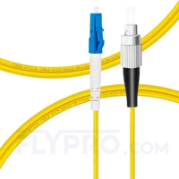 Picture of 1m (3ft) LC UPC to FC UPC Simplex OS2 Single Mode PVC (OFNR) 2.0mm Fiber Optic Patch Cable