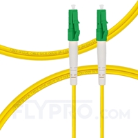 1m (3ft) LC APC to LC APC Simplex OS2 Single Mode PVC (OFNR) 2.0mm Fiber Optic Patch Cable