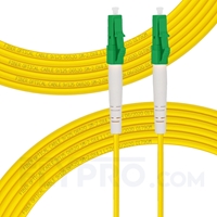 15m (49ft) LC APC to LC APC Simplex OS2 Single Mode PVC (OFNR) 2.0mm Fiber Optic Patch Cable