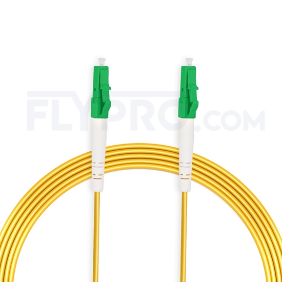 Picture of 15m (49ft) LC APC to LC APC Simplex OS2 Single Mode PVC (OFNR) 2.0mm Fiber Optic Patch Cable