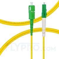 2m (7ft) LC APC to SC APC Simplex OS2 Single Mode PVC (OFNR) 2.0mm Fiber Optic Patch Cable