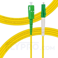5m (16ft) LC APC to SC APC Simplex OS2 Single Mode PVC (OFNR) 2.0mm Fiber Optic Patch Cable