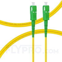 2m (7ft) SC APC to SC APC Simplex OS2 Single Mode PVC (OFNR) 2.0mm Fiber Optic Patch Cable