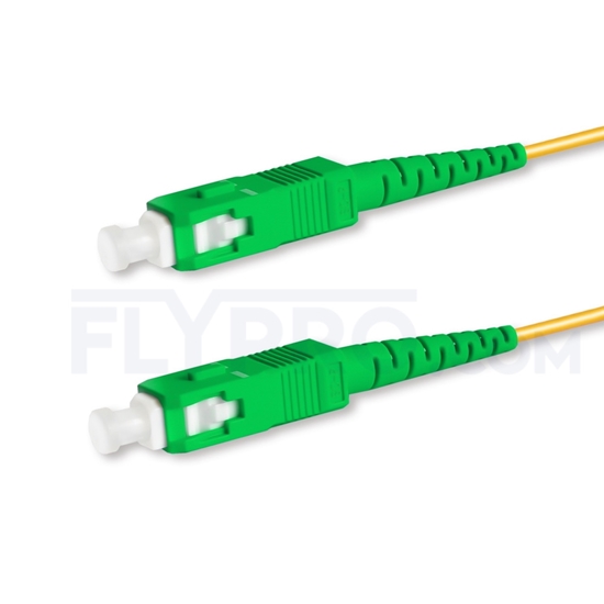 Picture of 2m (7ft) SC APC to SC APC Simplex OS2 Single Mode PVC (OFNR) 2.0mm Fiber Optic Patch Cable