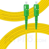 7m (23ft) SC APC to SC APC Simplex OS2 Single Mode PVC (OFNR) 2.0mm Fiber Optic Patch Cable
