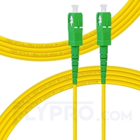 5m (16ft) SC APC to SC APC Simplex OS2 Single Mode PVC (OFNR) 2.0mm Fiber Optic Patch Cable