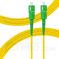 3m (10ft) SC APC to SC APC Simplex OS2 Single Mode PVC (OFNR) 2.0mm Fiber Optic Patch Cable