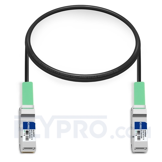 Picture of 1m (3ft) Dell DAC-Q28-100G-1M Compatible 100G QSFP28 Passive Direct Attach Copper Twinax Cable