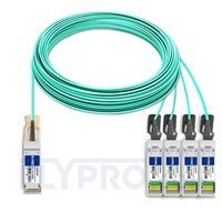50m Arista Networks AOC-Q-4S-100G-50M Compatible Câble Optique Actif Breakout QSFP28 100G vers 4 x SFP28