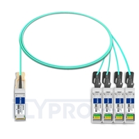 2m Brocade 100G-Q28-S28-AOC-0201 Compatible Câble Optique Actif Breakout QSFP28 100G vers 4 x SFP28