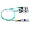 Picture of 5m (16ft) Brocade 100G-Q28-S28-AOC-0501 Compatible 100G QSFP28 to 4x25G SFP28 Breakout Active Optical Cable