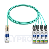 10m Brocade 100G-Q28-S28-AOC-1001 Compatible Câble Optique Actif Breakout QSFP28 100G vers 4 x SFP28
