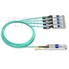 Picture of 15m (49ft) Brocade 100G-Q28-S28-AOC-1501 Compatible 100G QSFP28 to 4x25G SFP28 Breakout Active Optical Cable