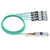 Picture of 20m (66ft) Brocade 100G-Q28-S28-AOC-2001 Compatible 100G QSFP28 to 4x25G SFP28 Breakout Active Optical Cable
