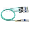 Picture of 10m (33ft) Dell AOC-Q28-4SFP28-25G-10M Compatible 100G QSFP28 to 4x25G SFP28 Breakout Active Optical Cable
