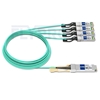 Picture of 25m (82ft) Dell AOC-Q28-4SFP28-25G-25M Compatible 100G QSFP28 to 4x25G SFP28 Breakout Active Optical Cable
