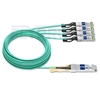 Picture of 50m (164ft) Dell AOC-Q28-4SFP28-25G-50M Compatible 100G QSFP28 to 4x25G SFP28 Breakout Active Optical Cable