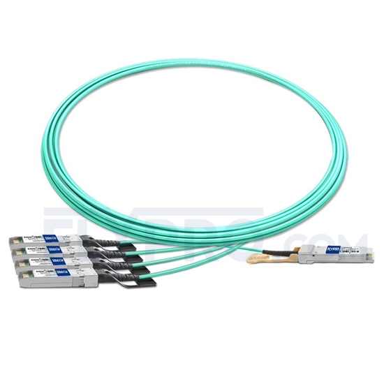 Picture of 5m (16ft) Extreme Networks 10441 Compatible 100G QSFP28 to 4x25G SFP28 Breakout Active Optical Cable