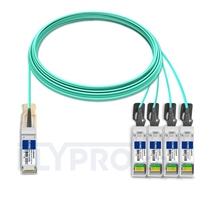Extreme Networks 10444 Kompatibles 100G QSFP28 auf 4x25G SFP28 Breakout Aktives Optisches Kabel (AOC), 20m (66ft)