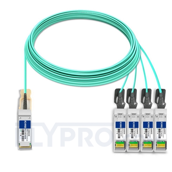 Picture of 25m (82ft) Extreme Networks Compatible 100G QSFP28 to 4x25G SFP28 Breakout Active Optical Cable