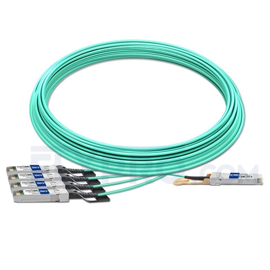 Picture of 25m (82ft) Extreme Networks Compatible 100G QSFP28 to 4x25G SFP28 Breakout Active Optical Cable