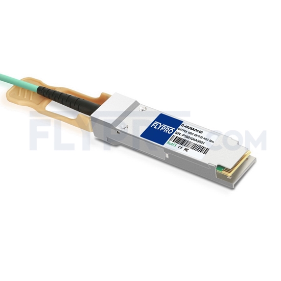 Picture of 50m (164ft) Generic Compatible 100G QSFP28 to 4x25G SFP28 Breakout Active Optical Cable