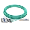 Picture of 50m (164ft) H3C QSFP28-4SFP28-AOC-50M Compatible 100G QSFP28 to 4x25G SFP28 Breakout Active Optical Cable