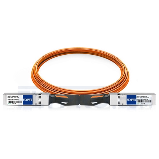 Image de 30m Brocade 10G-SFPP-AOC-3001 Compatible Câble Optique Actif SFP+ 10G