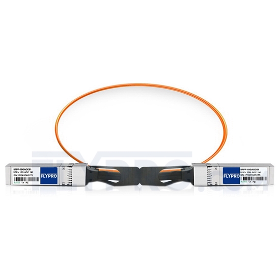 Picture of 1m (3ft) Dell Force10 CBL-10GSFP-AOC-1M Compatible 10G SFP+ Active Optical Cable