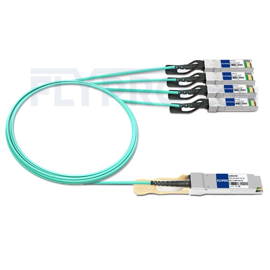 Picture of 3m (10ft) Arista Networks QSFP-4X10G-AOC3M Compatible 40G QSFP+ to 4x10G SFP+ Breakout Active Optical Cable
