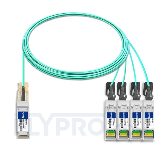 Picture of 7m (23ft) Arista Networks QSFP-4X10G-AOC7M Compatible 40G QSFP+ to 4x10G SFP+ Breakout Active Optical Cable