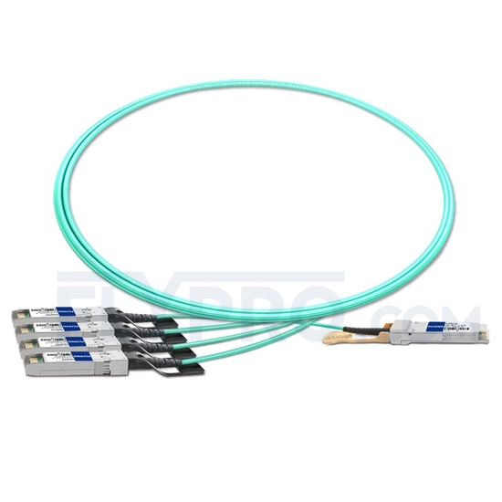 Picture of 2m (7ft) Avago AFBR-7IER02Z Compatible 40G QSFP+ to 4x10G SFP+ Breakout Active Optical Cable
