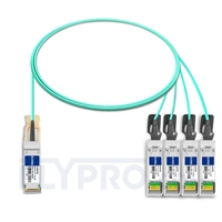 Juniper Networks JNP-QSFP-AOCBO-2M Kompatibles 40G QSFP+ auf 4x10G SFP+ Breakout Aktives Optisches Kabel (AOC), 2m (7ft)