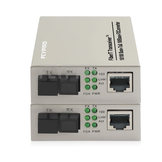 Image de 1x 10/100Base-T RJ45 vers 1x 100Base-X SFP Rainure SC Unmanaged Gigabit Ethernet Media Converter, Simplex, 1310nm/1550nm,20km