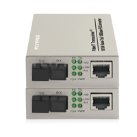 1x 10/100Base-T RJ45 vers 1x 100Base-X SFP Rainure SC Unmanaged Gigabit Ethernet Media Converter, Simplex, 1310nm/1550nm,20km