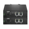 2x 10/100Base-T RJ45 vers 1x 100Base-X SFP Rainure SC Unmanaged Gigabit Ethernet Media Converter, Simplex, 1310nm/1550nm, 20km, Industrial