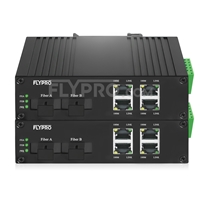 4x 10/100Base-T RJ45 vers 1x 100Base-X SFP Rainure SC Unmanaged Gigabit Ethernet Media Converter, Simplex, 1310nm/1550nm, 20km, Industrial