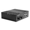 Bild von 4x 10/100Base-T RJ45 vers 1x 100Base-X SFP Rainure SC Unmanaged Gigabit Ethernet Media Converter, Simplex, 1310nm/1550nm, 20km, Industrial