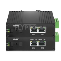 Mini 2x 10/100/1000Base-T RJ45 vers 1x 1000Base-X SFP Rainure SC Unmanaged Gigabit Ethernet Media Converter, Simplex, 1310nm/1550nm,20km, Industrial