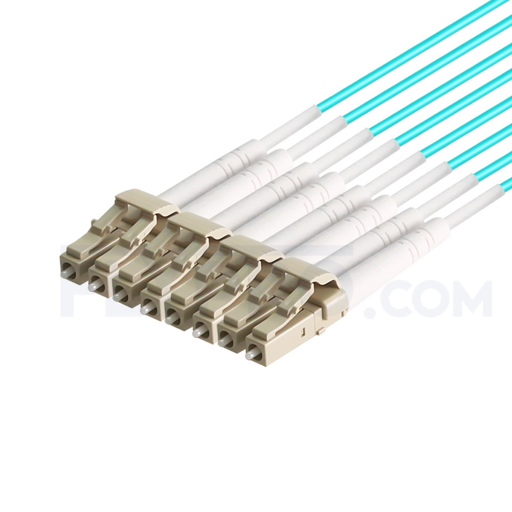 MPO-LC Harness Cables,2m (7ft) MPO Female to 4 LC UPC Duplex 8 Fibers ...