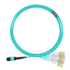Bild von 10m (33ft) MTP Female to 6 LC UPC Duplex 12 Fibers Type A LSZH OM3 50/125 Multimode Elite Breakout Cable, Aqua
